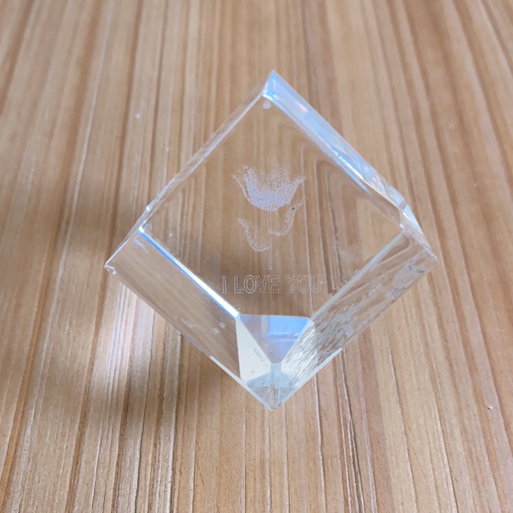 🌻3/$15 I Love You Figurine Display Decor Clear